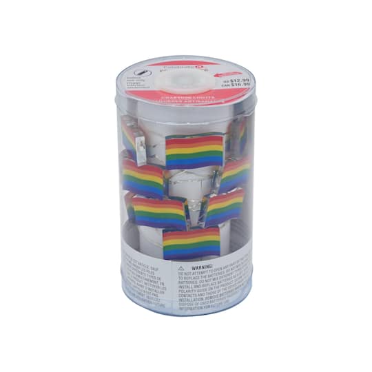 12ct. Pride Flag Warm White LED Crafting Lights by Celebrate It™